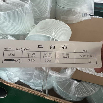Unidirectional Fiberglass Fabric 227g/m2 Width 200mm Length 330 Meters Per Roll  Smooth Cutting For Huge Storage Tank