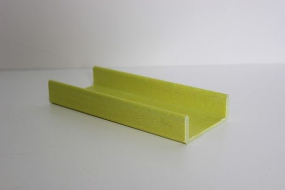 40x22x5mm FRP U Channel with Smooth Surface of Wearing Resistance quality, light yellow color