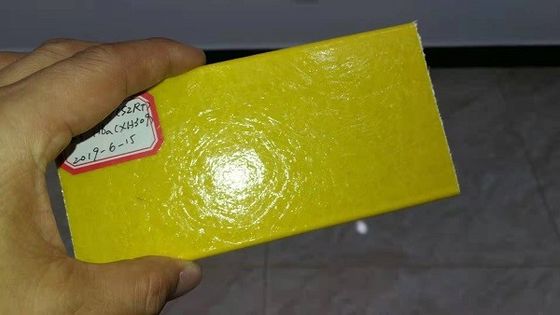 52mm FRP Pultruded Profiles Yellow Rectangular Tube Profile, applied in public facility and ladder etc.