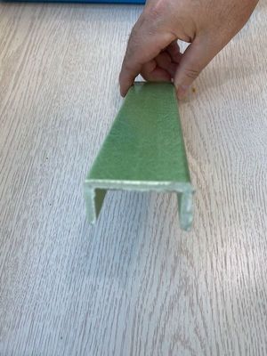 100mm Durability Green Fiberglass U Beam Wrapped By Polyester Veil