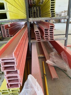 Fireproof 2 Inch Plastic FRP U Channel 4.5mm Thick ODM HIigh Tensile Strength